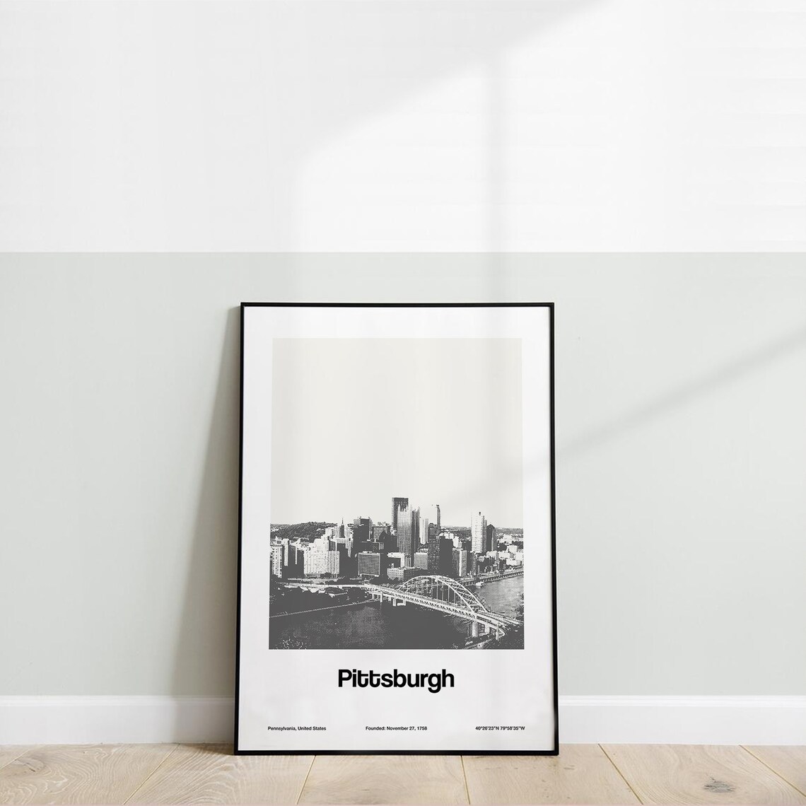 Pittsburgh Skyline, Minimalist Pennsylvania Travel Poster - Image 3