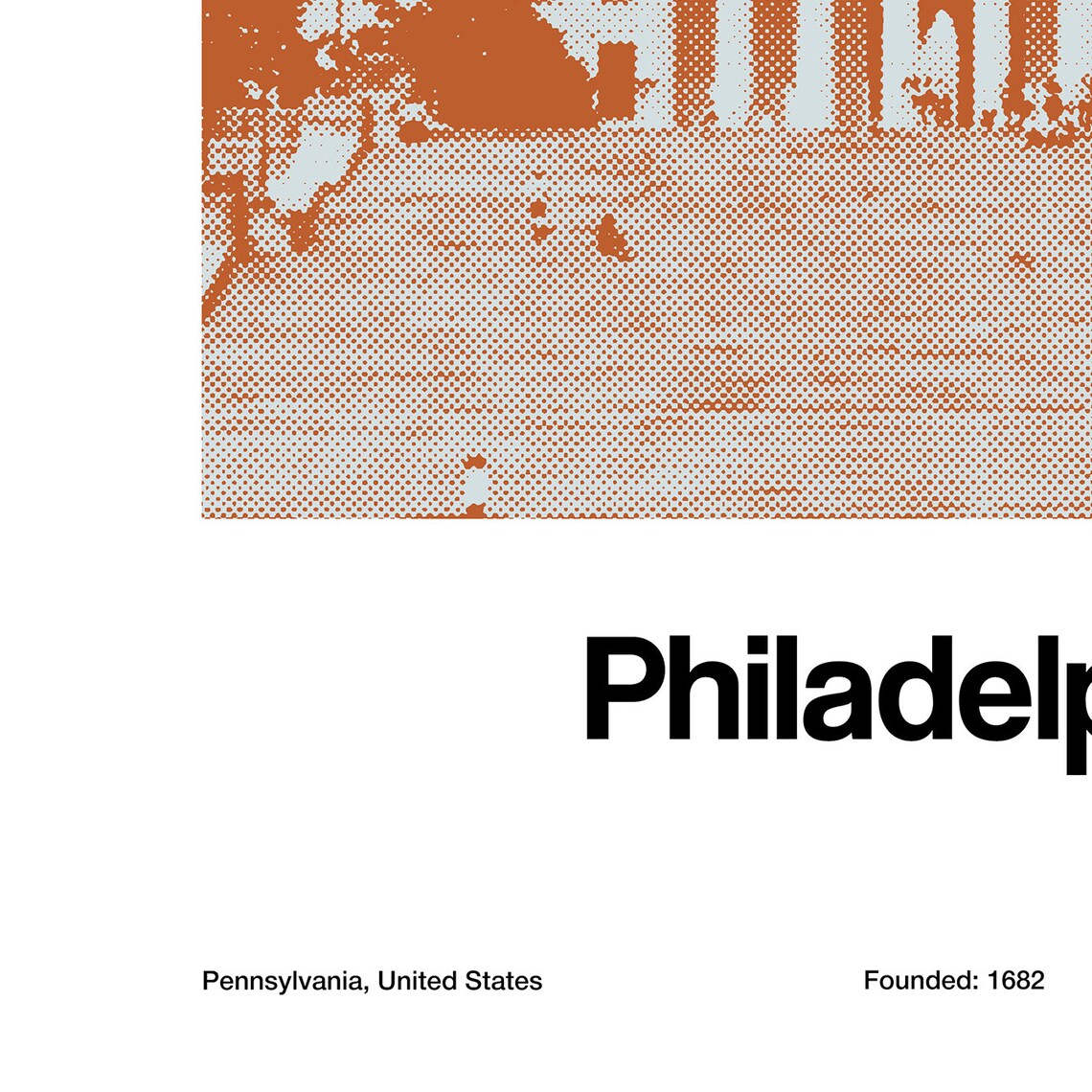 Custom Philadelphia Rocky Steps Minimalist Travel Poster - Image 2
