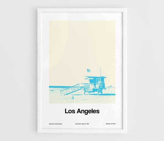 Los Angeles Beach Lifeguard Tower, Manhattan Beach Art Print