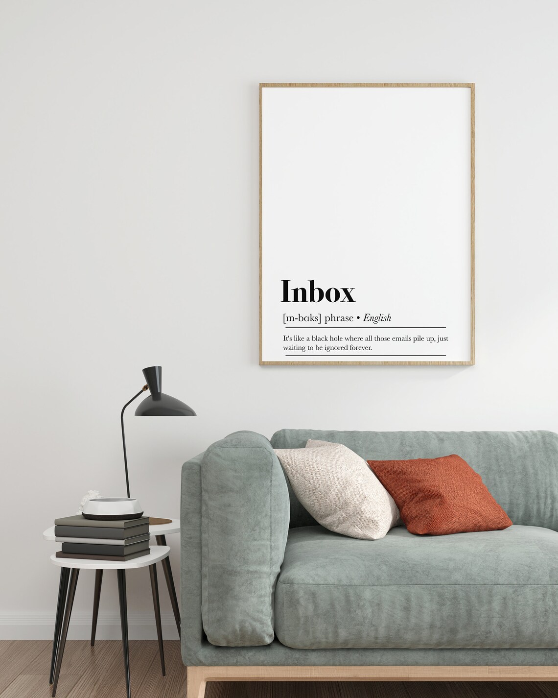 Inbox Definition Print Home Office Wall Art Funny Wall Art Funny Office Decor Office Print Art - Image 2