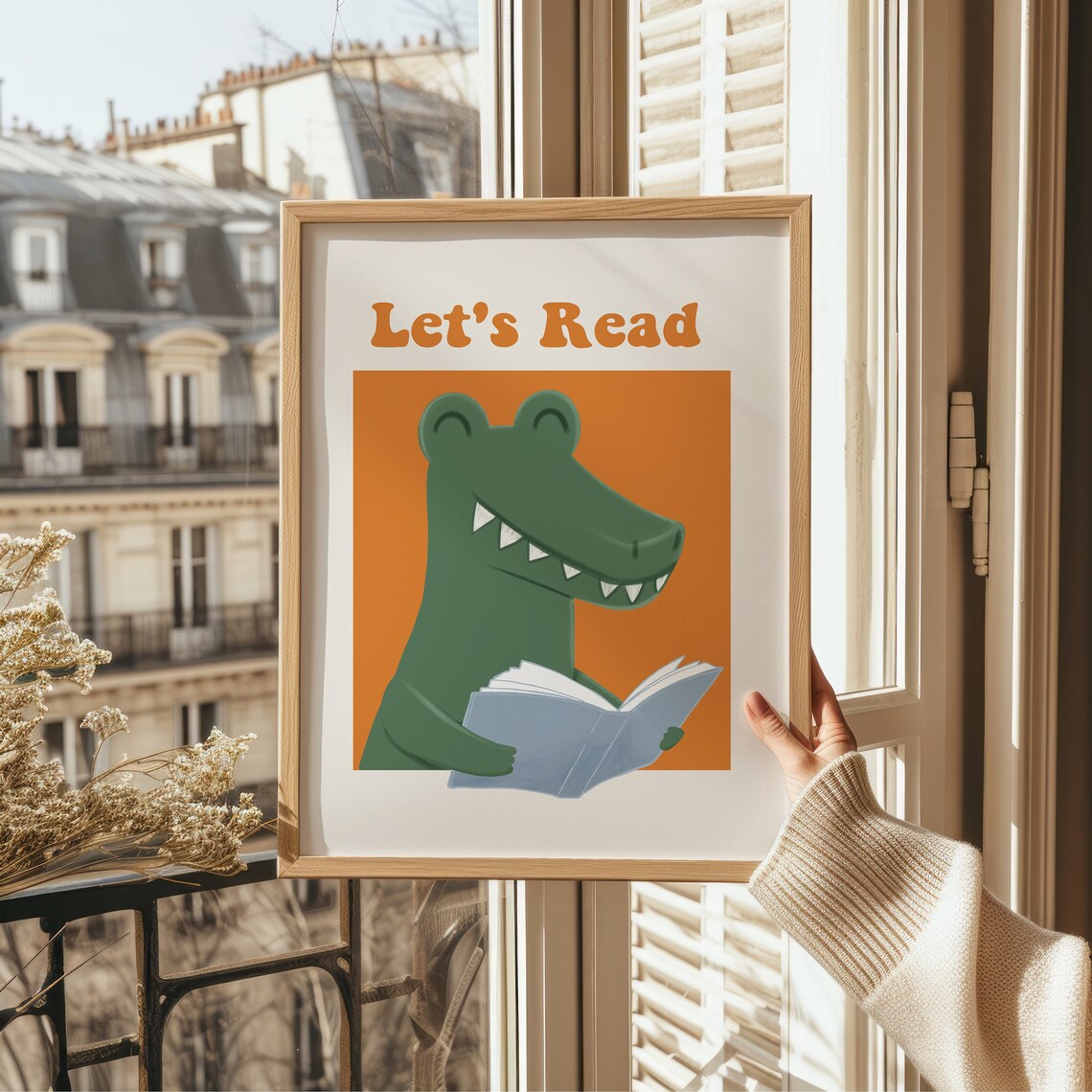 Kids Reading Art Print, Reading Room Decor - Image 4