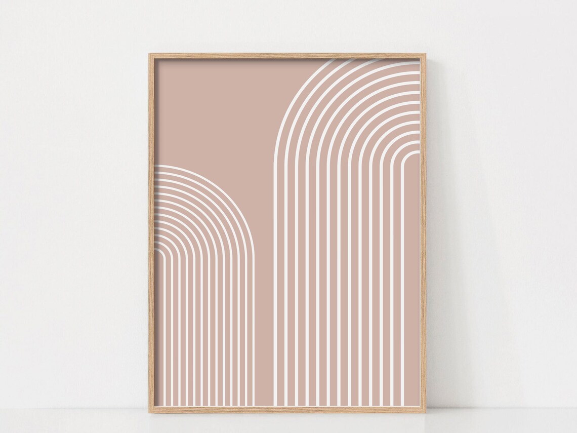 Geometric Arch Abstract Living Room Art Print
