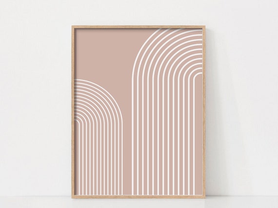 Geometric Arch Abstract Living Room Art Print