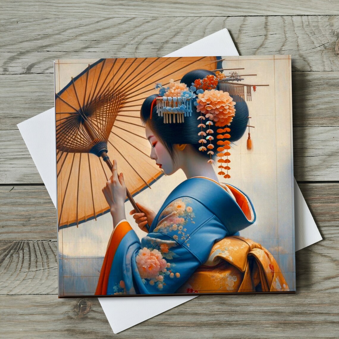 Japanese Geisha Vintage Asian Wall Art Poster - Image 2