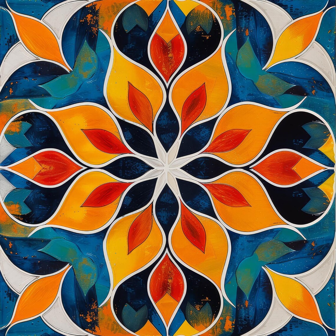 Handmade Moroccan Tile Art Print, Boho Geometric Decor - Image 4
