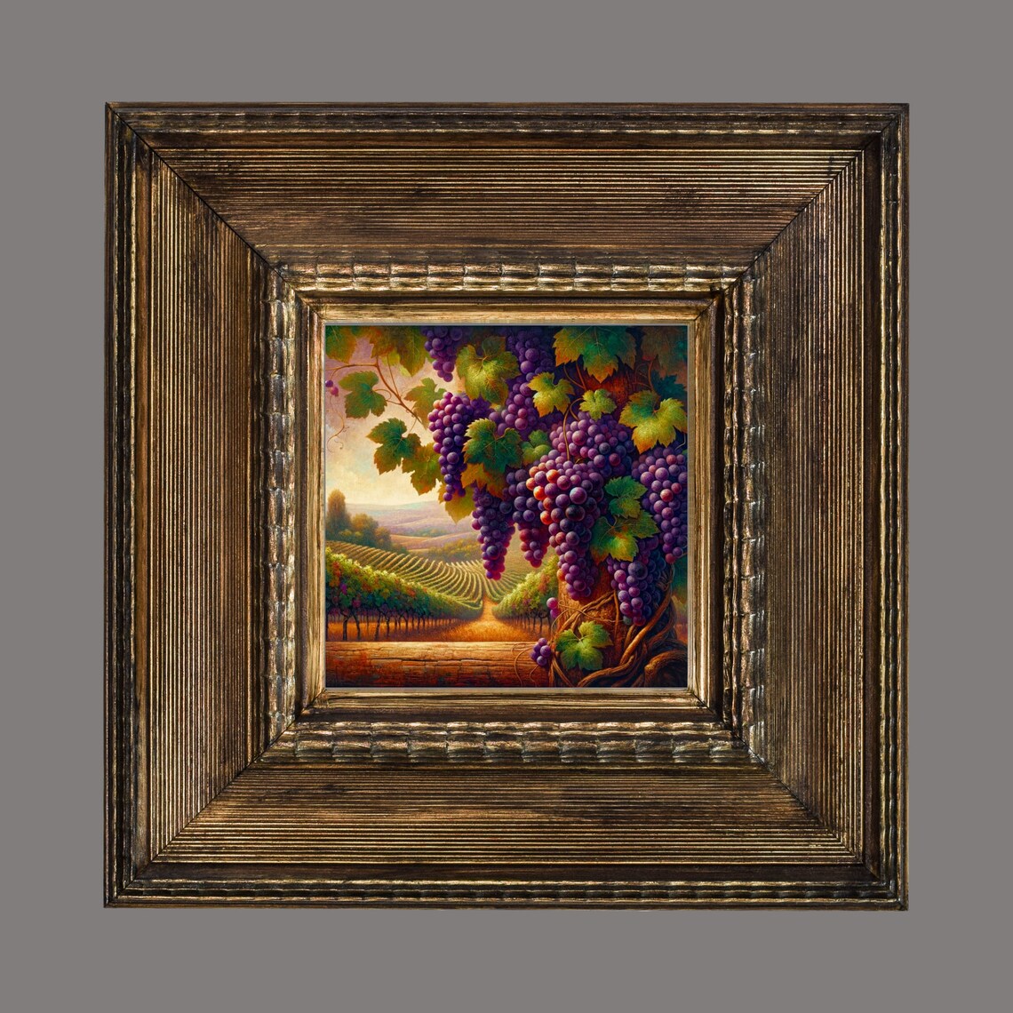 Vineyard Ceramic Art Tile, Traditional Kitchen Decor - Image 3