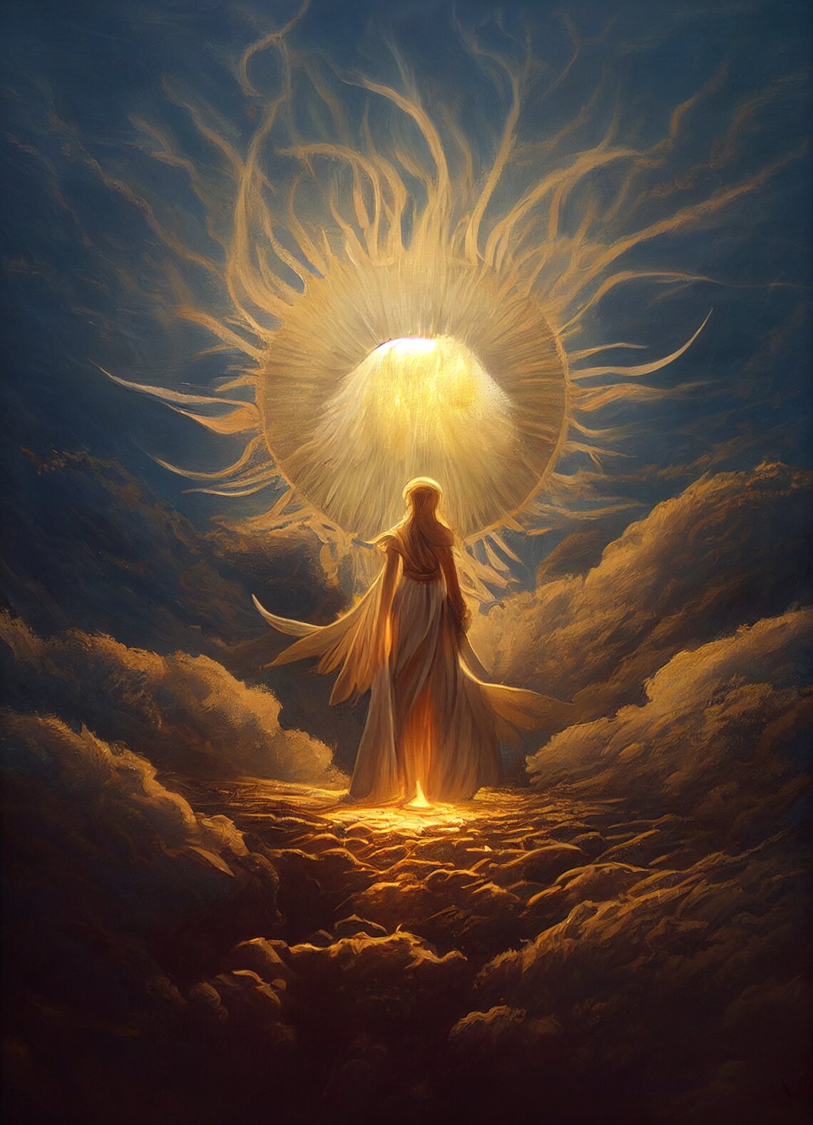 Touching The Sun Surreal Art Poster Print