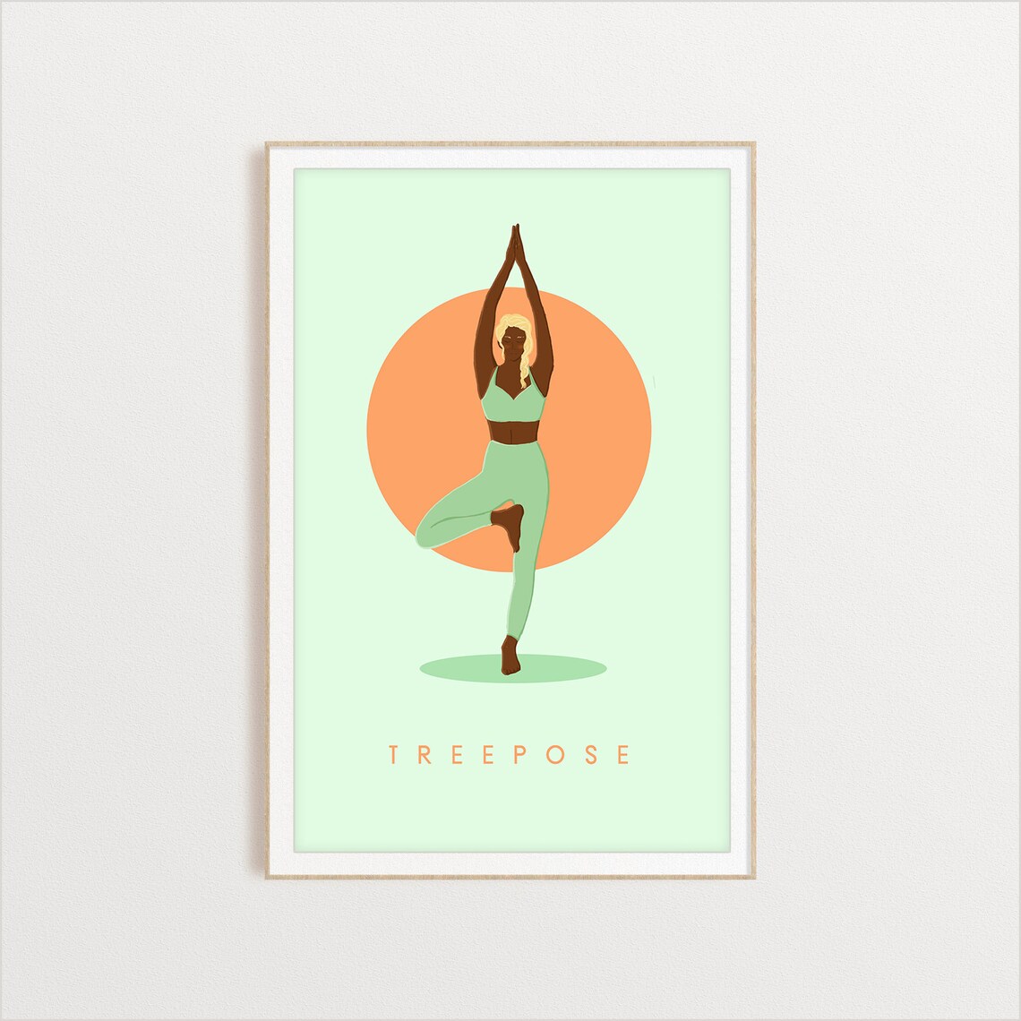Yoga Tree Pose Art Print for Studio Decor - Image 2