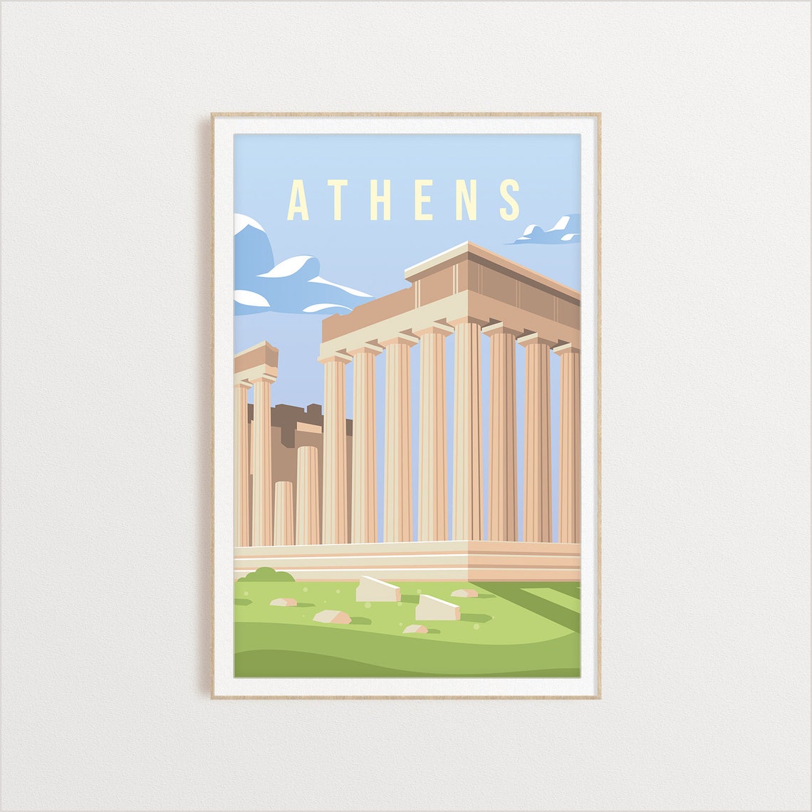 Athens City Poster City Art City Wall Art City Print World Print Country Poster Country Print Country Art Travel Illustration - Image 2