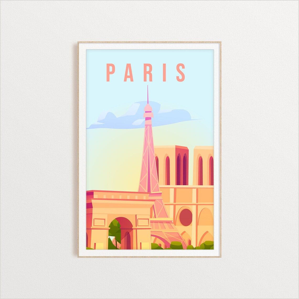 Paris City Poster, Travel Illustration Art Print - Image 2