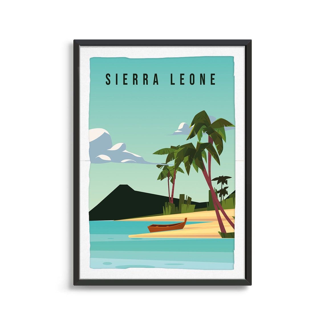 Sierra Leone Country Poster Country Art Country Wall Art Country Print Country Poster Country Print Travel Gift Travel Illustration