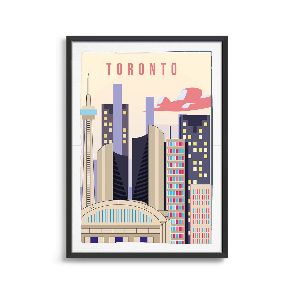 Toronto City Poster City Art City Wall Art City Print Country Poster Country Print Country Art Canada Travel Illustration