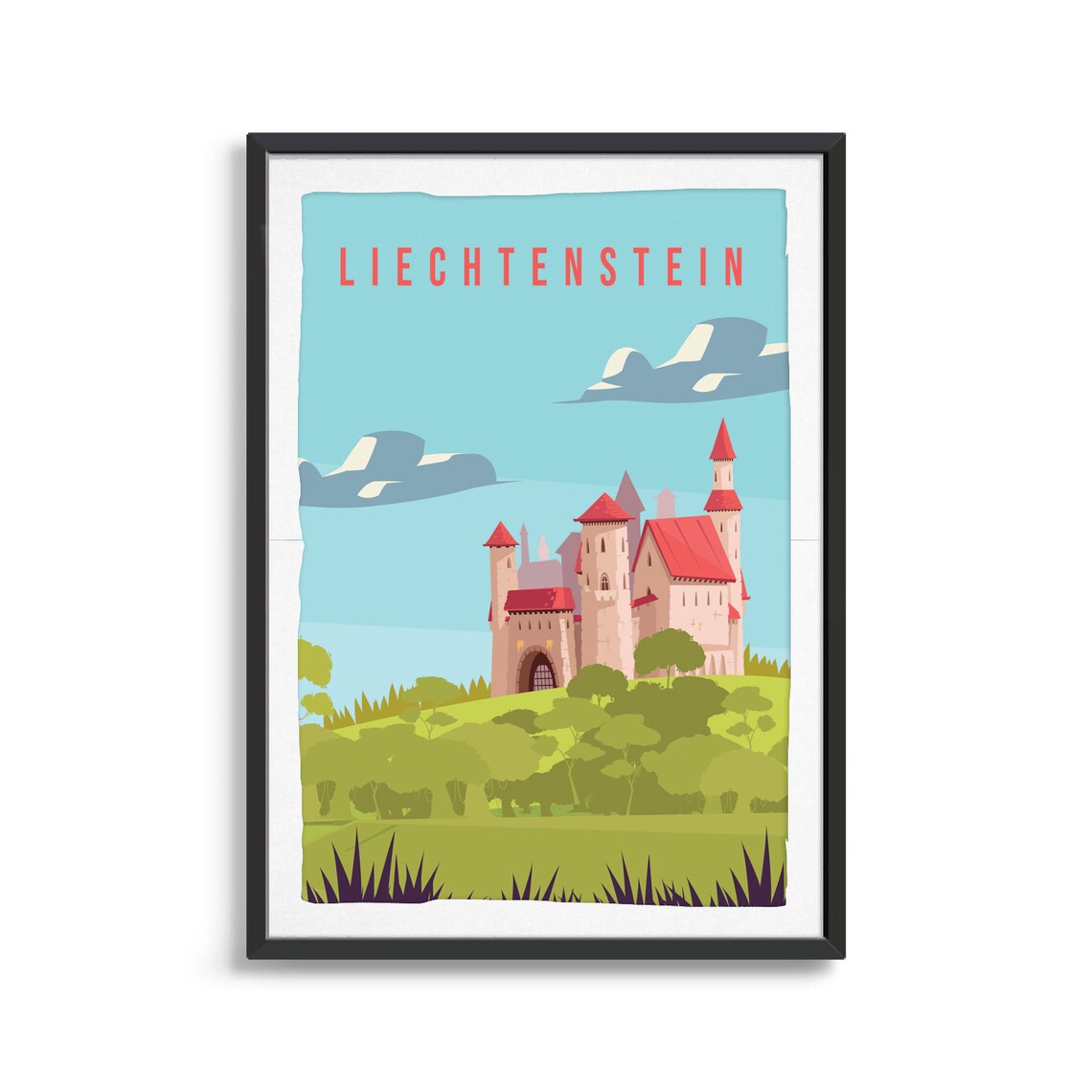 Liechtenstein Country Poster, Travel Poster Art - Image 2