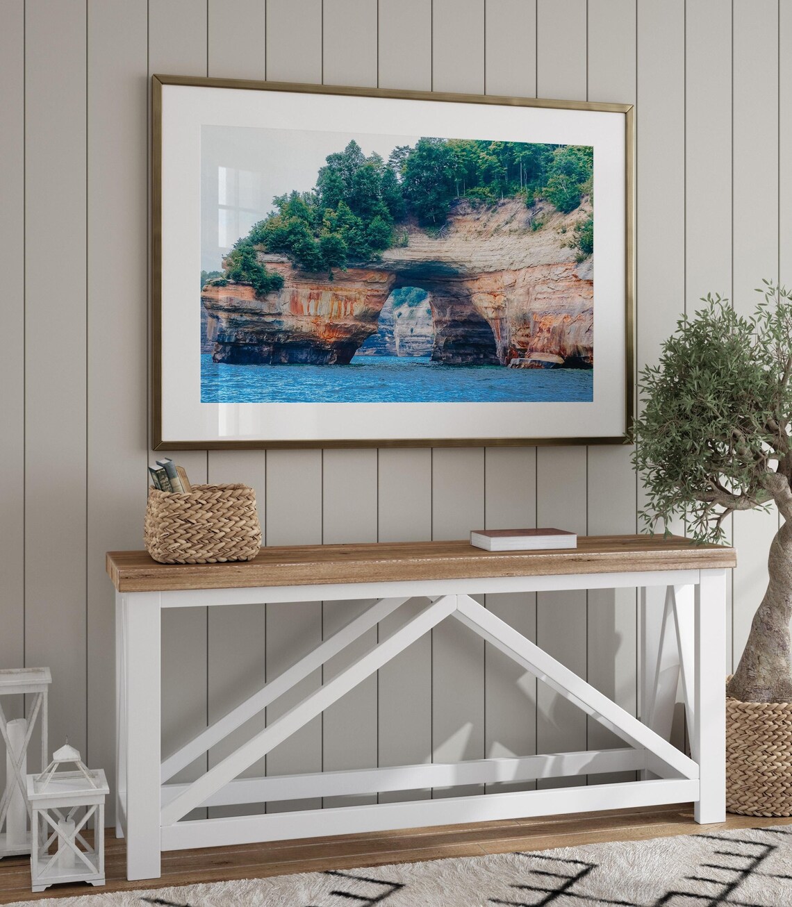 Lovers Leap Arch, Pictured Rocks Michigan Art Print