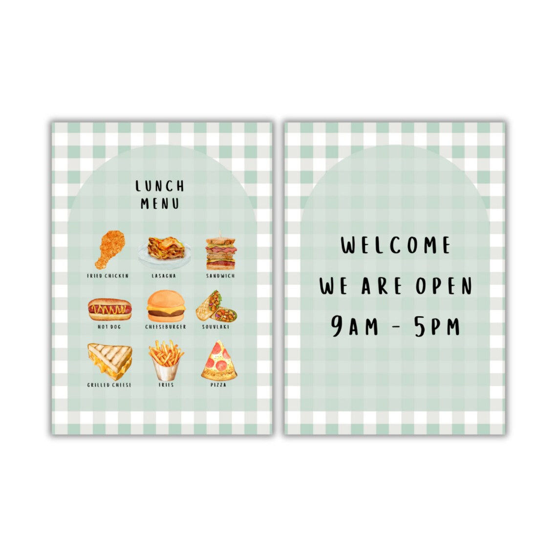 Kids Meal Menu Poster Set of Four for Play Kitchen Pretend Play - Image 3
