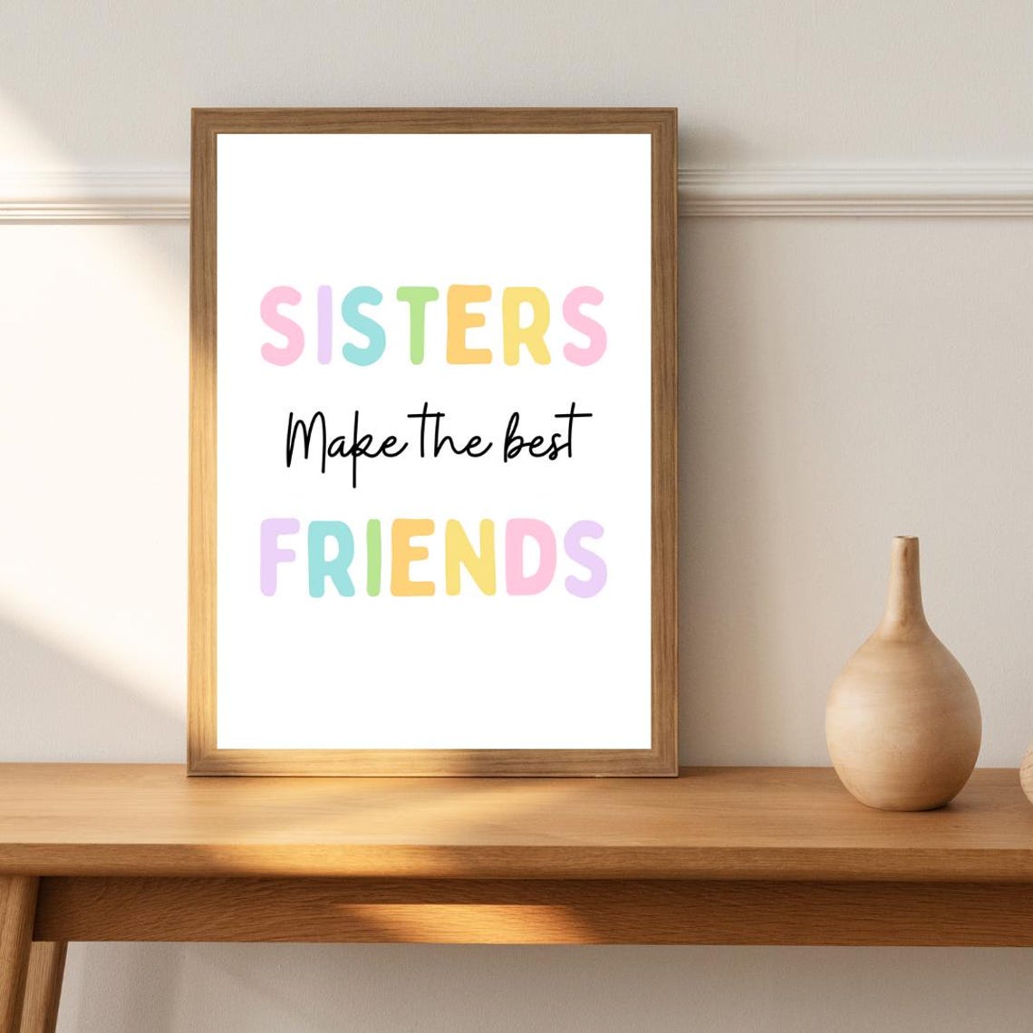 Sisters Make The Best Friends Poster Girls Bedroom Decor Siblings Poster Sisters Poster Playroom Poster Girls Wall Prints Girls Decor - Image 2