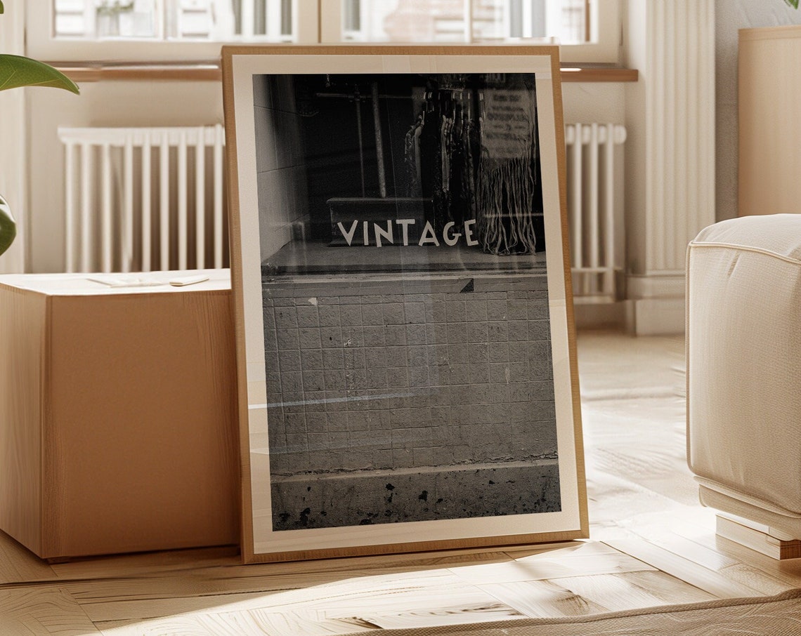 Classic Vintage Storefront Sign, Retro Shop Photo