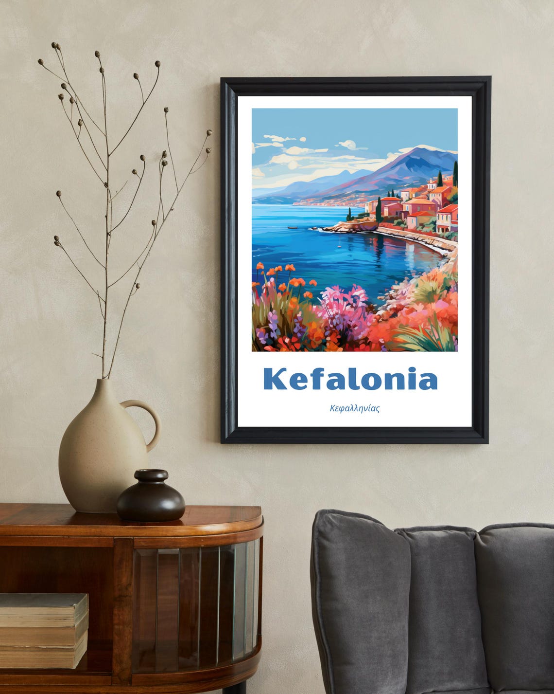 Kefalonia Greece Travel Poster, Greek Islands - Image 2