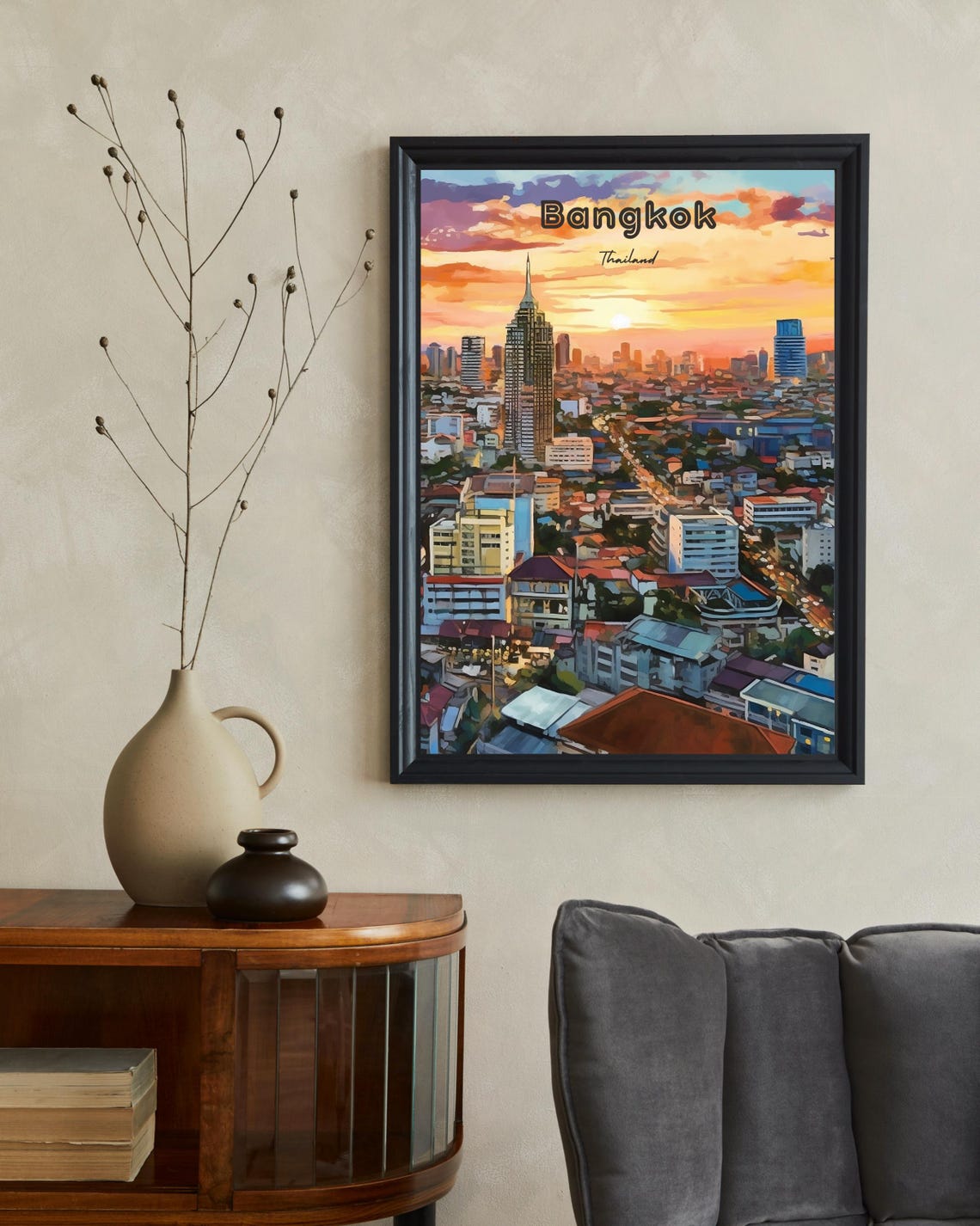 Bangkok Thailand Travel Poster, Thai Gift - Image 2