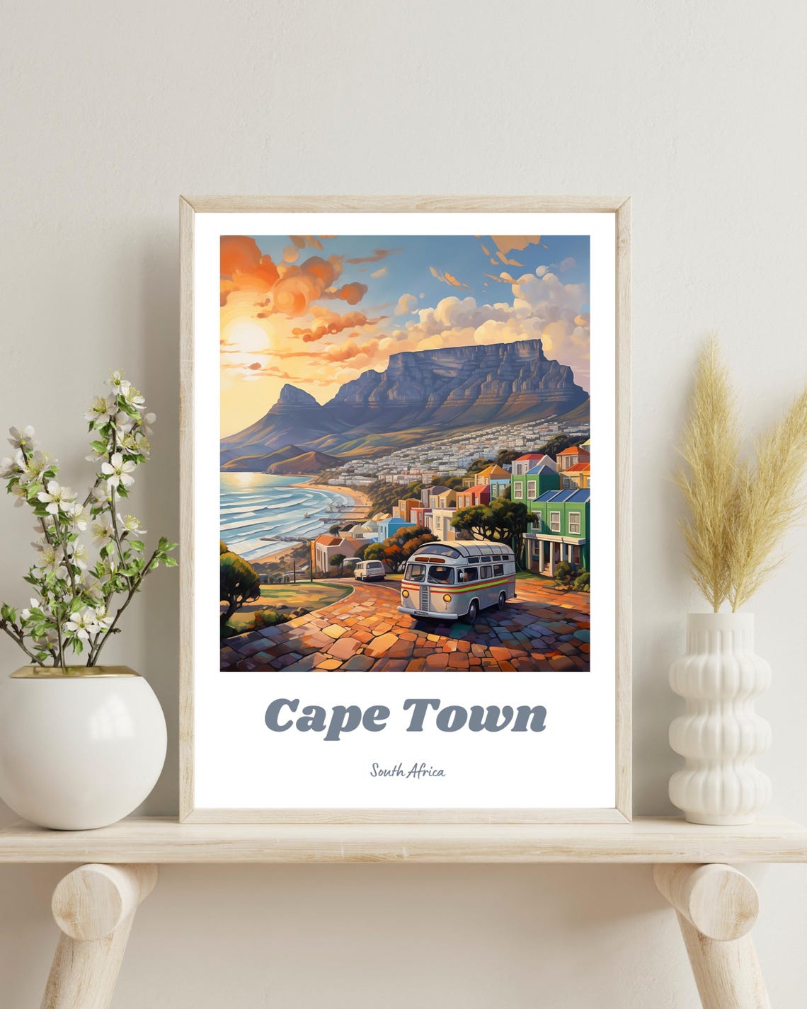 Cape Town Poster Cape Town Travel Print Cape Town Artwork Cape Town Print South Africa Travel Poster Christmas Gift Cape Town Wall Art