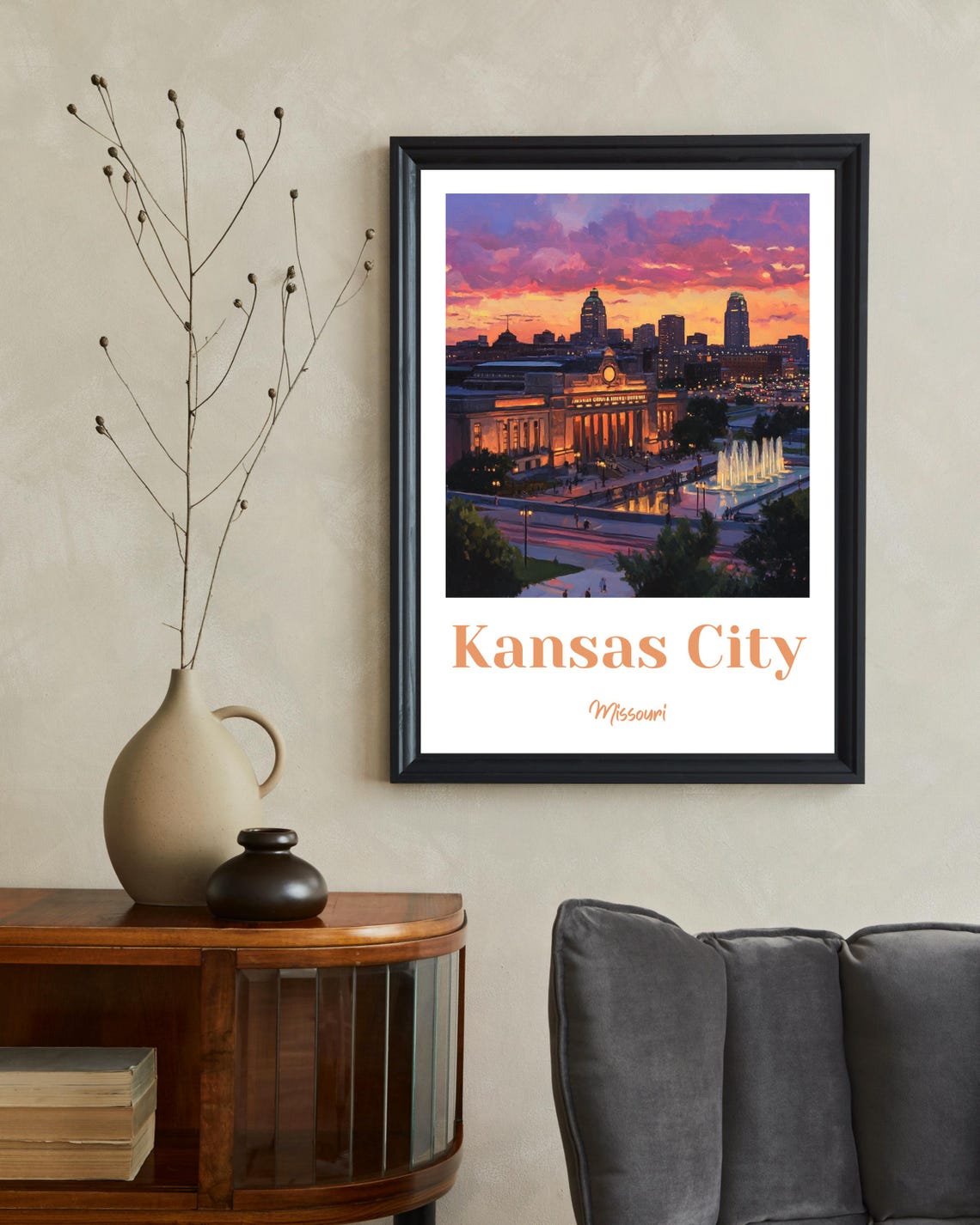 Kansas City Travel Poster, Missouri Christmas Gift - Image 2
