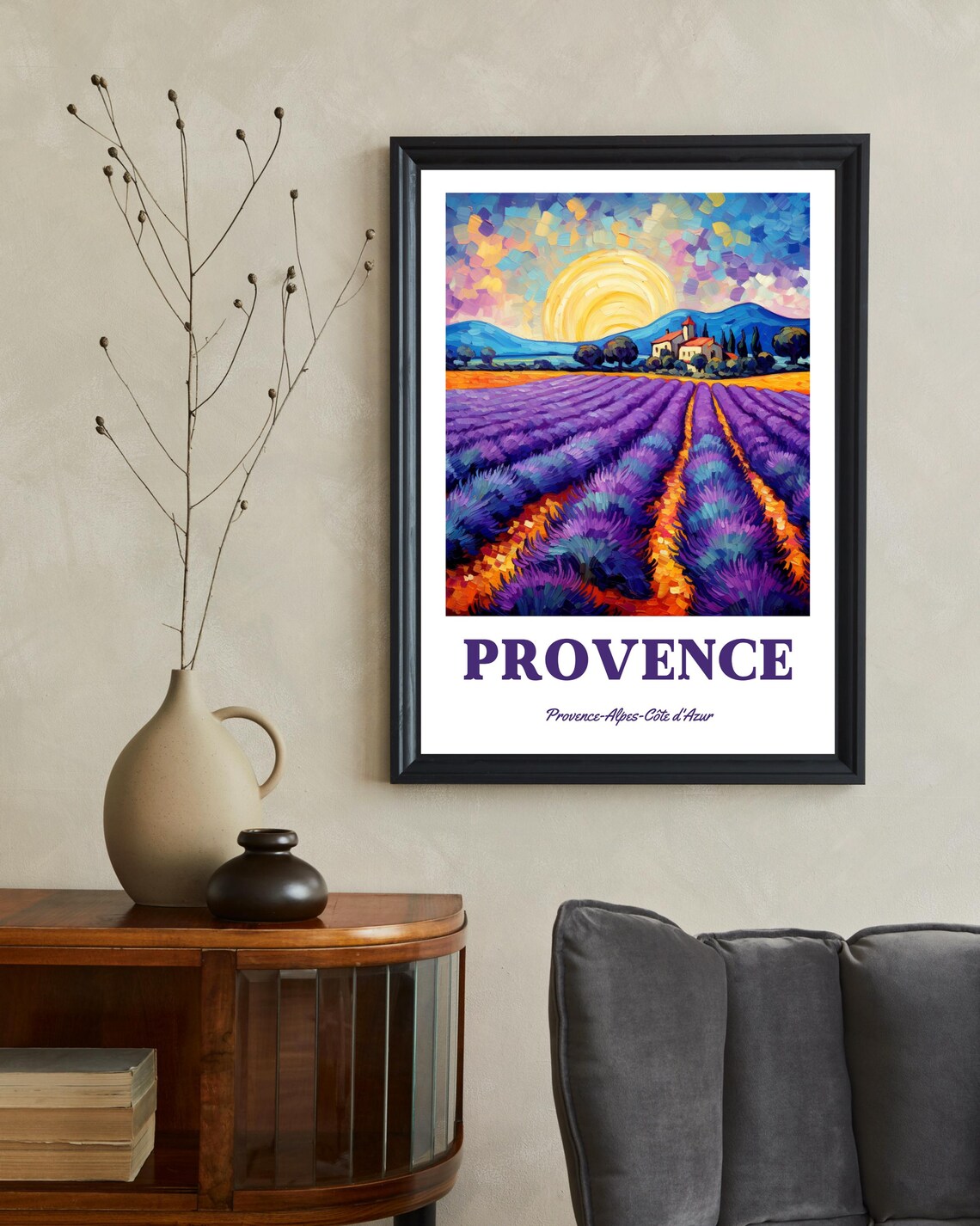 Provence Lavender Field - Vintage Travel Poster - Image 2