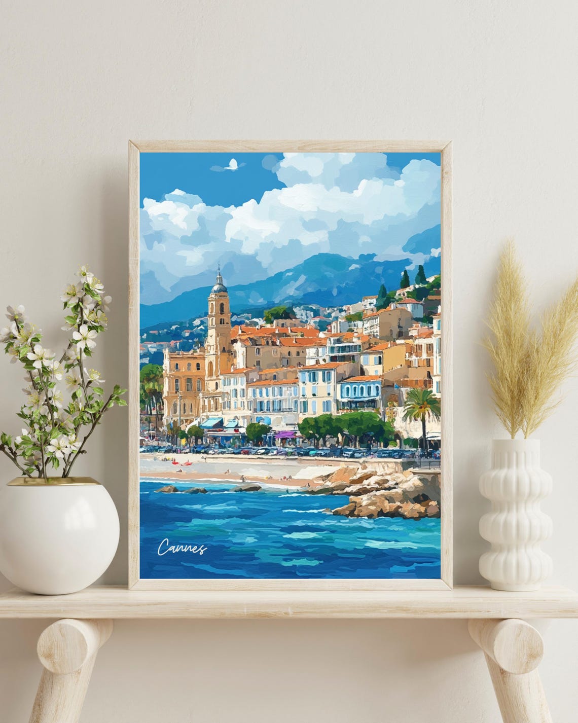 Cannes Travel Poster, French Riviera Art Gift