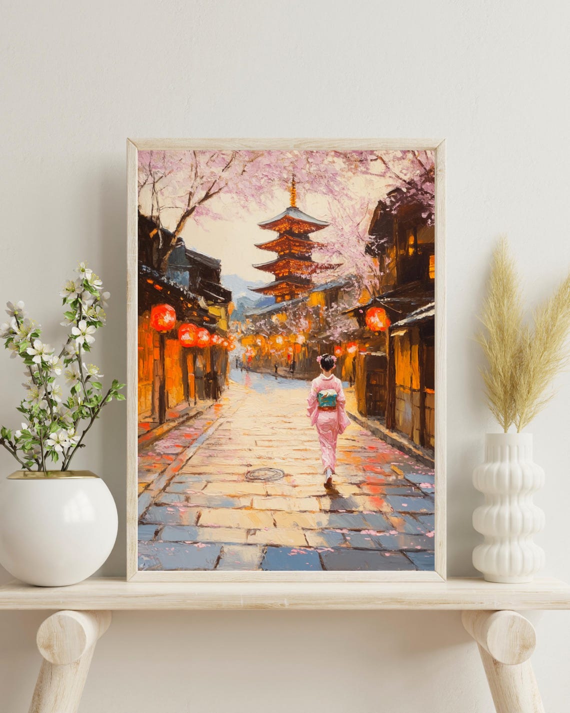 Kyoto Japan Vintage Travel Poster, Wedding Gift