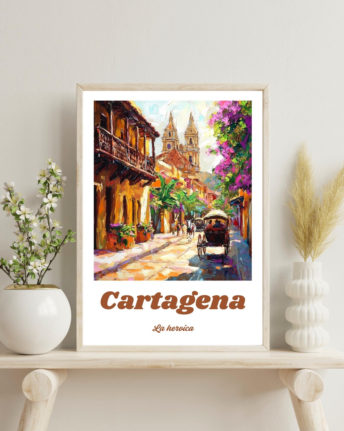 Cartagena Colombia Poster, Colombian Wall Decor
