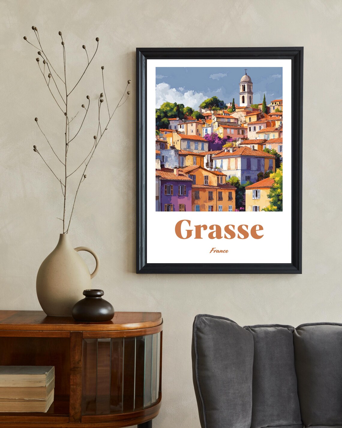 Grasse Village - French Riviera Travel Poster - Image 2