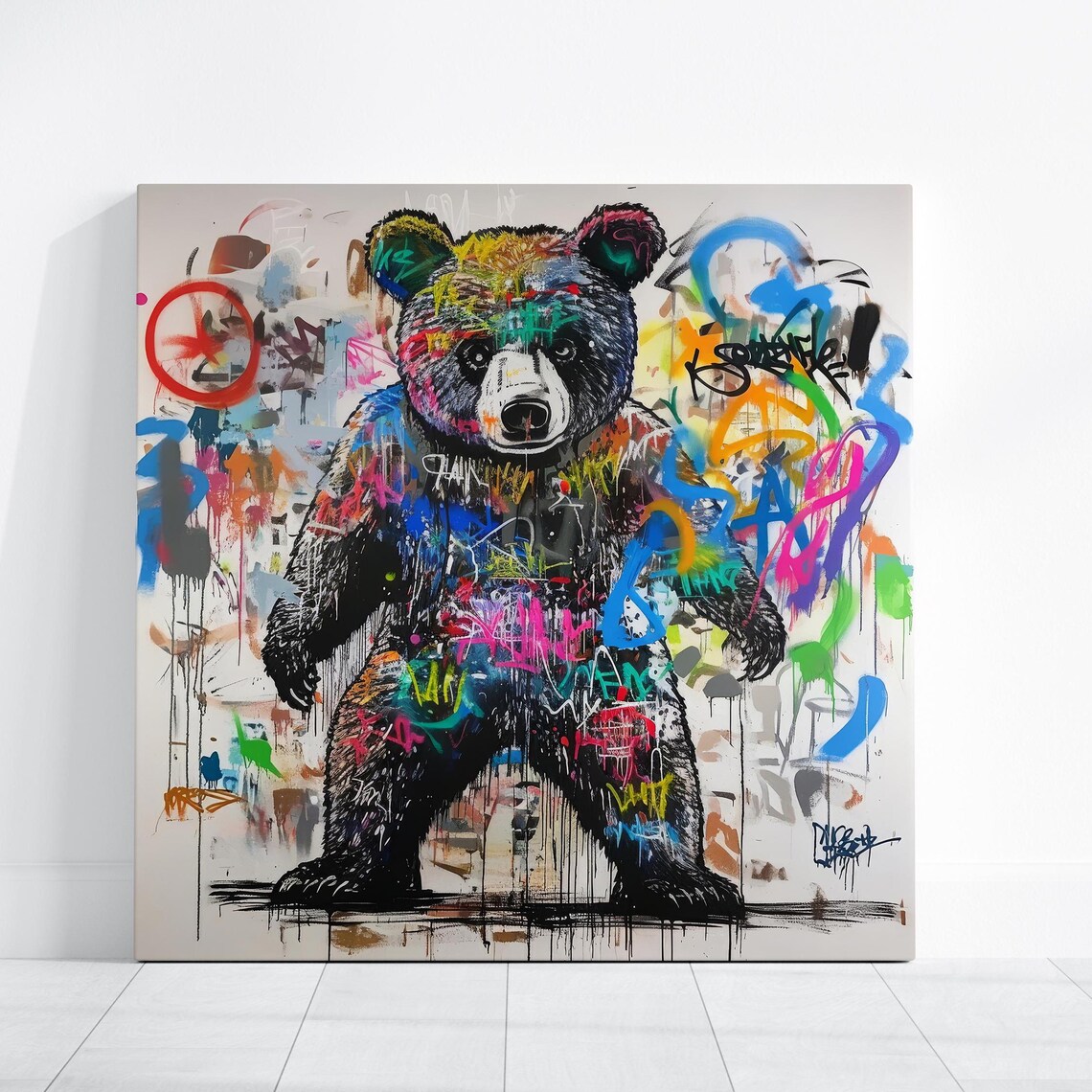 Bear Graffiti Style Teddy Bear Street Art