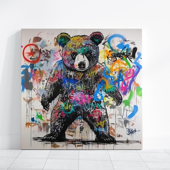 Bear Graffiti Style Teddy Bear Street Art