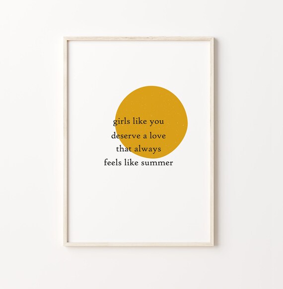 Deserve A Love Art Gift For Her Girls Room Decor Typography Wall Art Girls Like You Instant