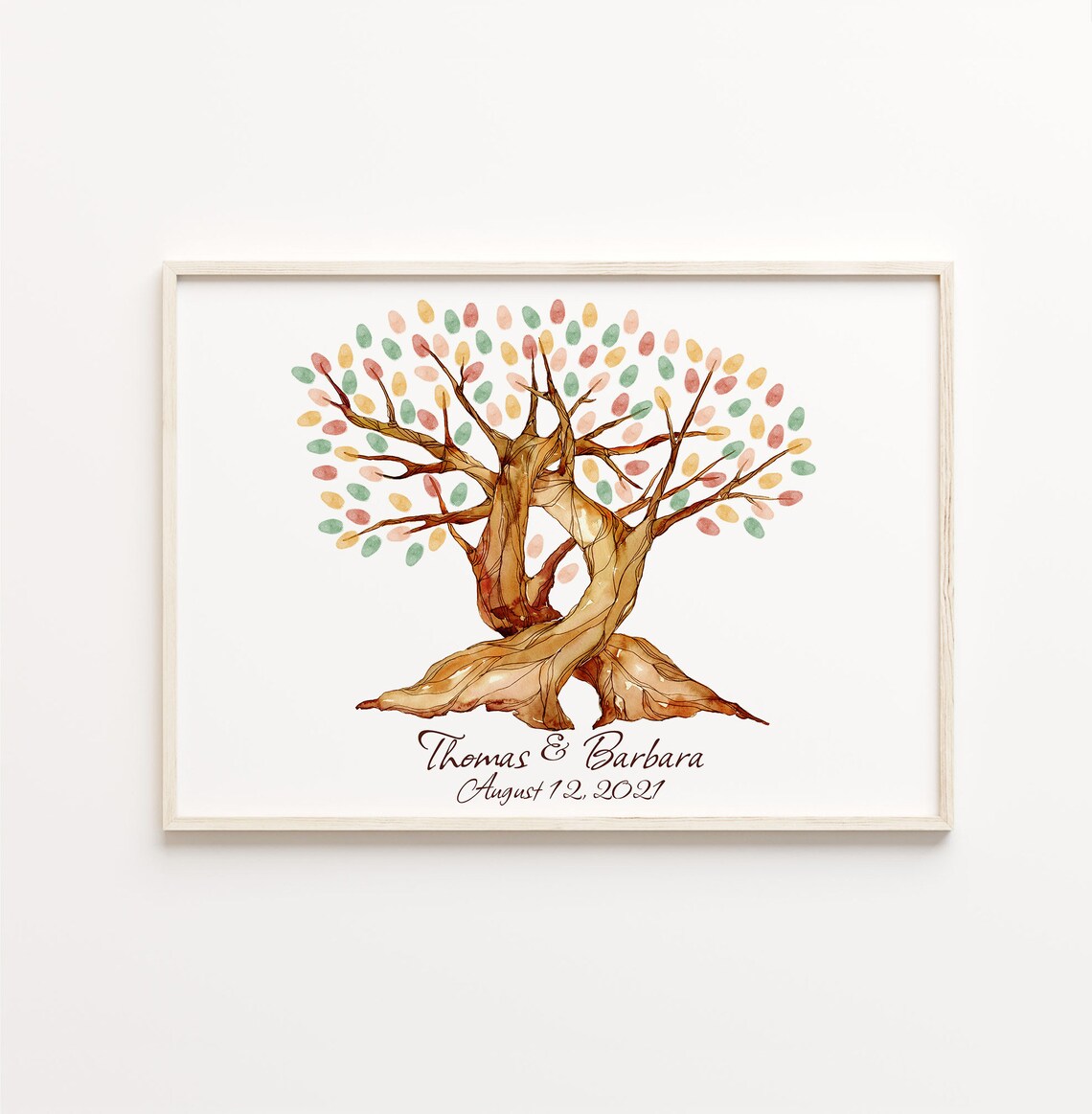Oak Tree Fingerprint Guest Book, Wedding Tree