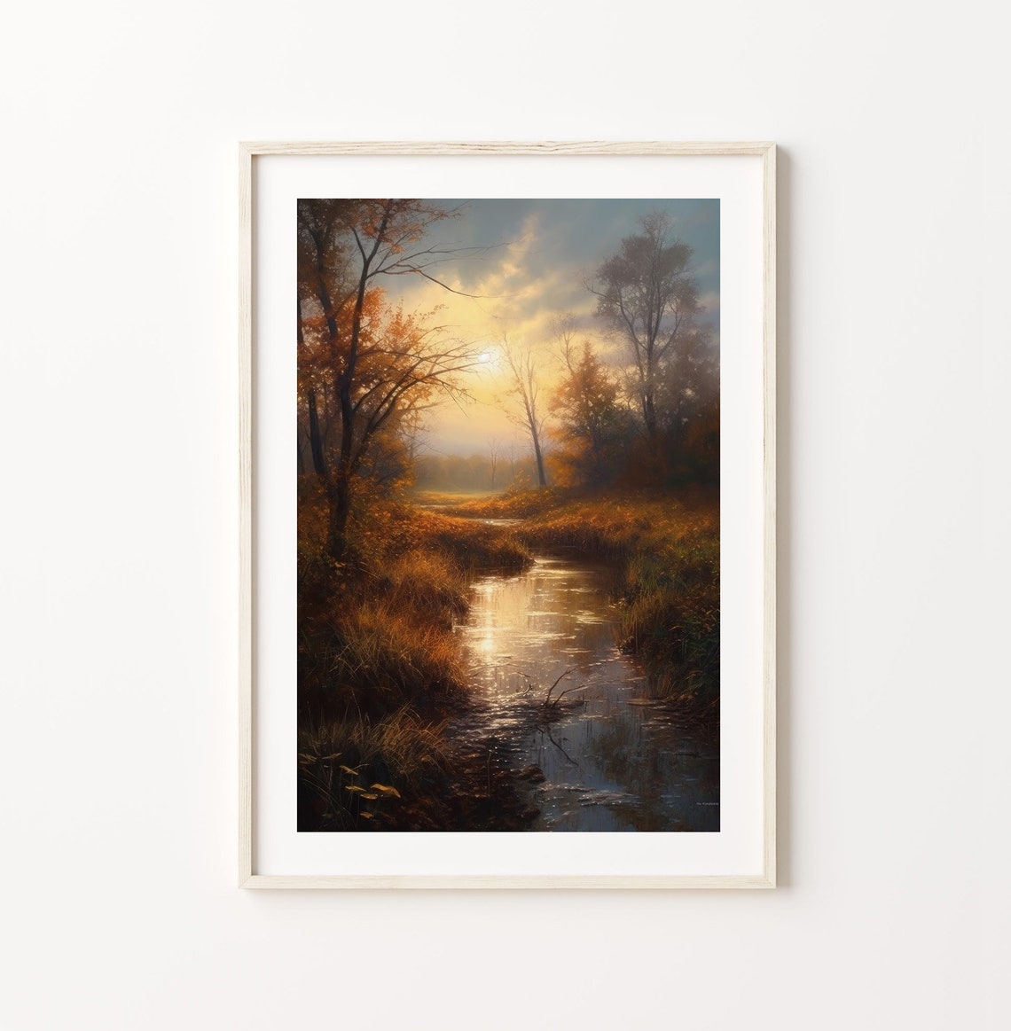 Natures Symphony Realistic Landscape Painting Art Majestic Sky Vibrant Fields And Enchanting Forest Instant