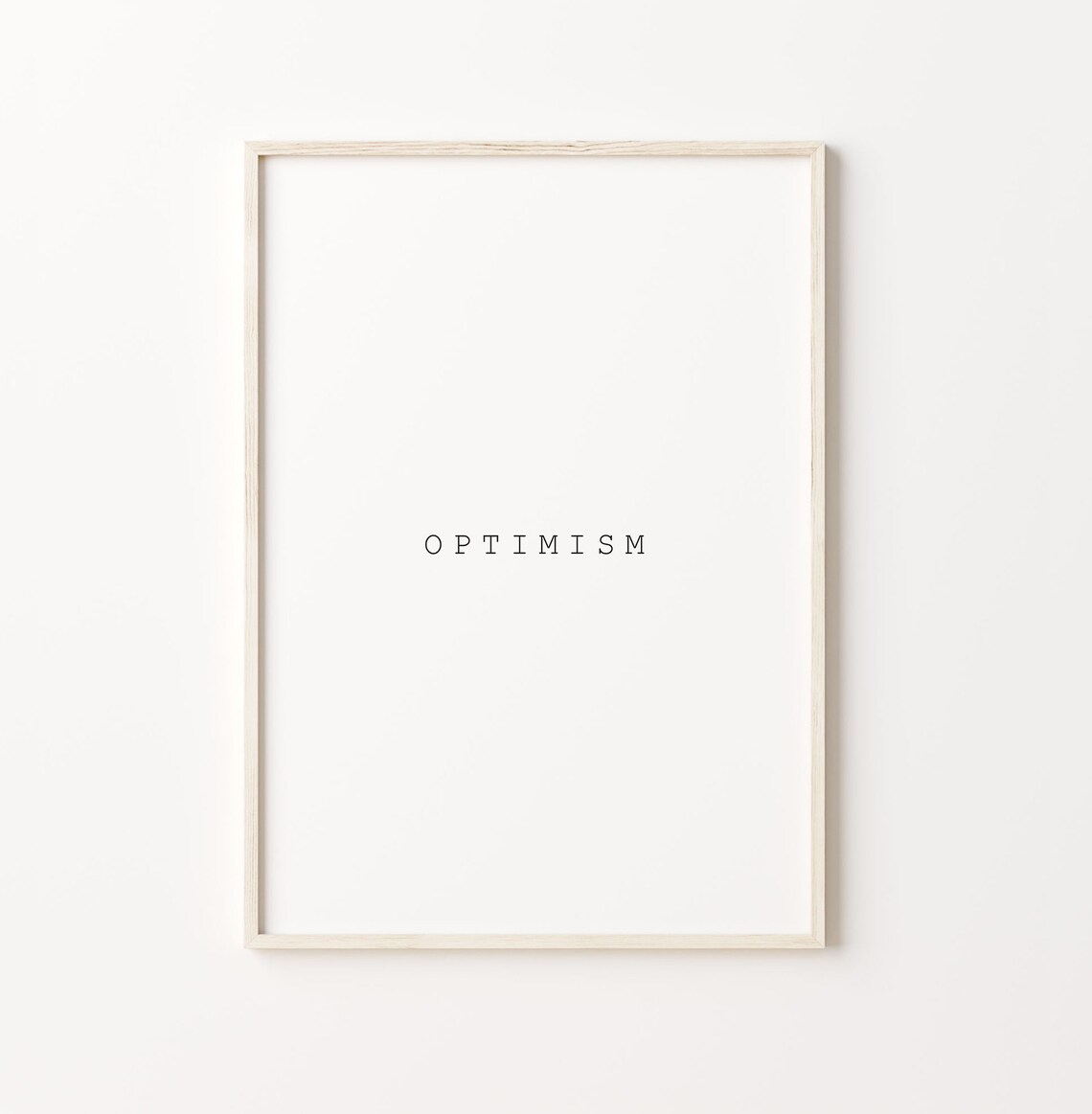 Optimism Art Calligraphy Wall Art Quote Poster Typography Wall Art Motivational Home Decor Instant