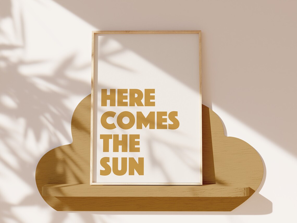 Here Comes The Sun Modern Nursery Wall Art Print - Image 2