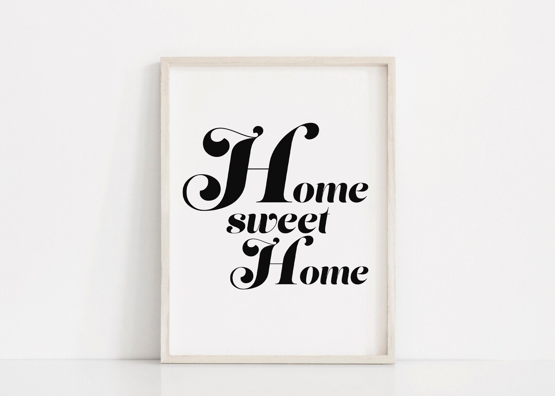 Home Sweet Home Print Guest Room Apartment Wall Decor Family Modern Living Room Decor Gallery Wall Art Print Guest Room Art