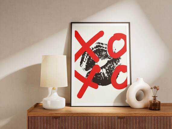 More Amor Por Favor Xoxo Poster Trendy Living Room Decor Playing Card Quote Art Aesthetic Cute Gift Wall Art 1 Print