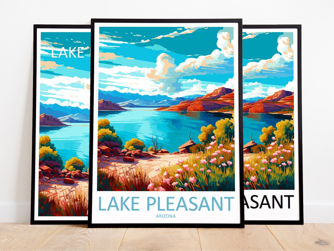 Lake Pleasant Travel Poster, Arizona Wall Decor - Image 3