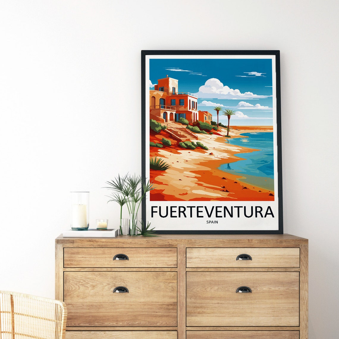 Fuerteventura Travel Print Wall Decor Wall Art Fuerteventura Wall Hanging Home Dcor Fuerteventura Gift Art Lovers Spain Art Home Decoration - Image 3