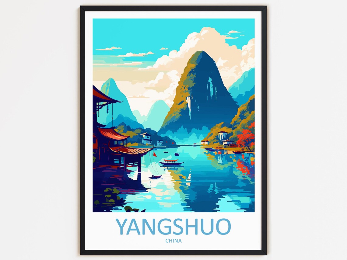 Yangshuo Travel Poster, China Wall Decor