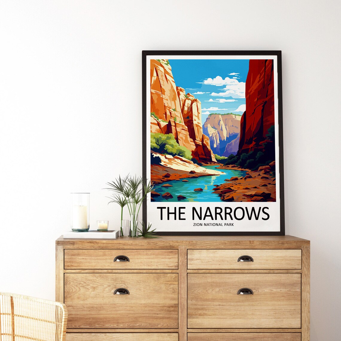 The Narrows Zion National Park Travel Poster - Image 3