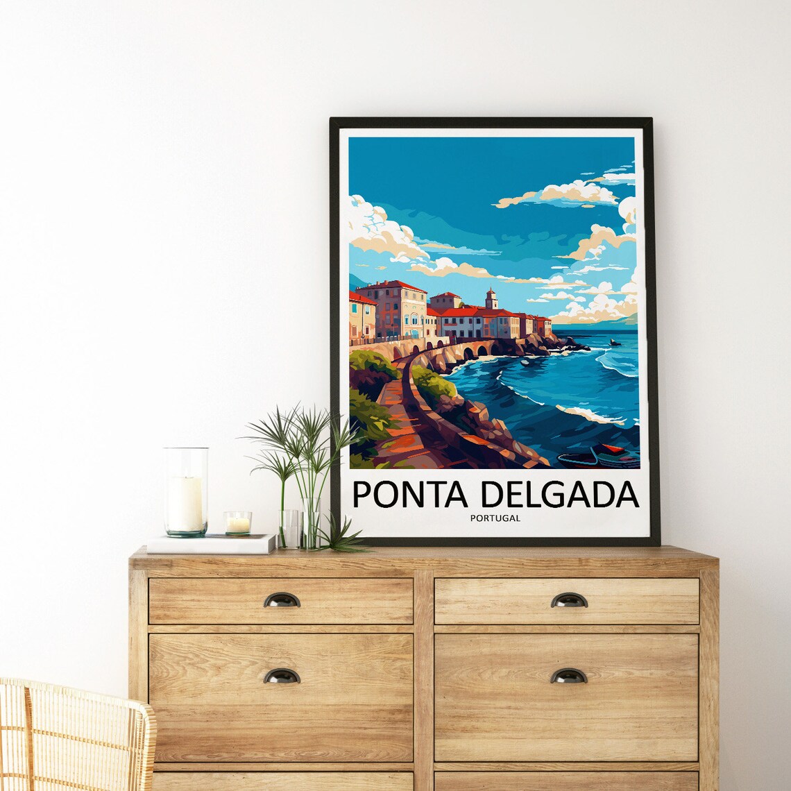 Ponta Delgada Travel Poster, Portugal Wall Decor - Image 3