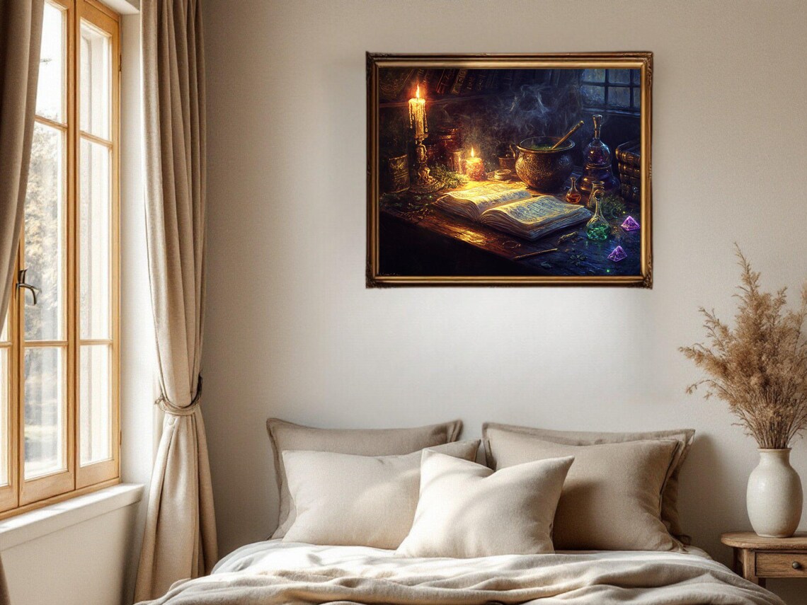 Magical Potion Laboratory Art Print, Mystical Wizardry Decor - Image 2