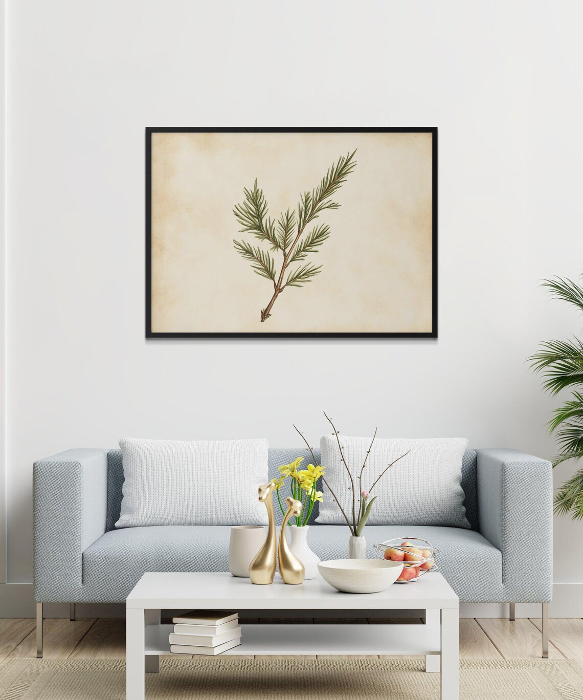 Botanical Pine Branch Minimalist Nature Poster - Image 3