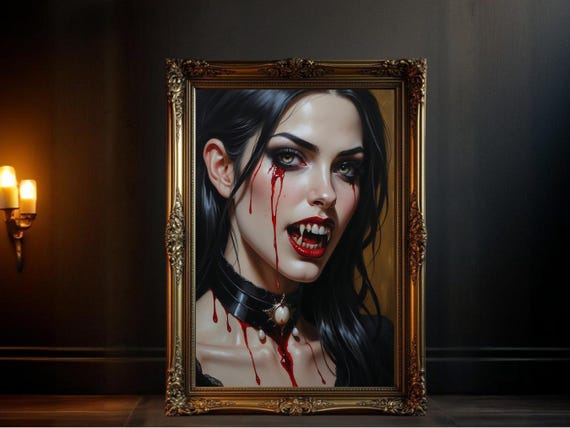 Vampire Woman - Gothic Female Portrait Art Print