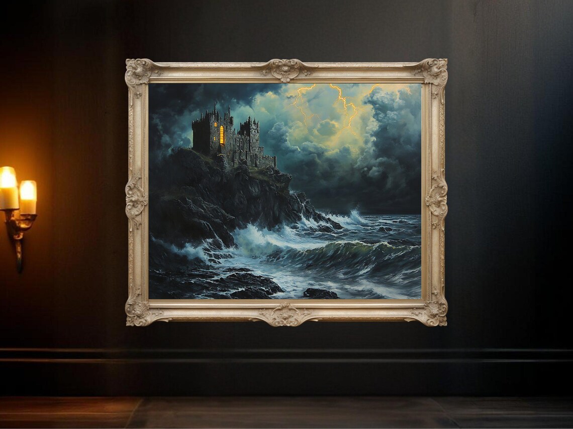 Spooky Castle, Gothic Mansion By The Sea