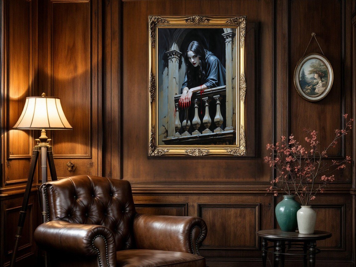 Gothic Vampire Lady, Dark Fantasy Wall Art - Image 3
