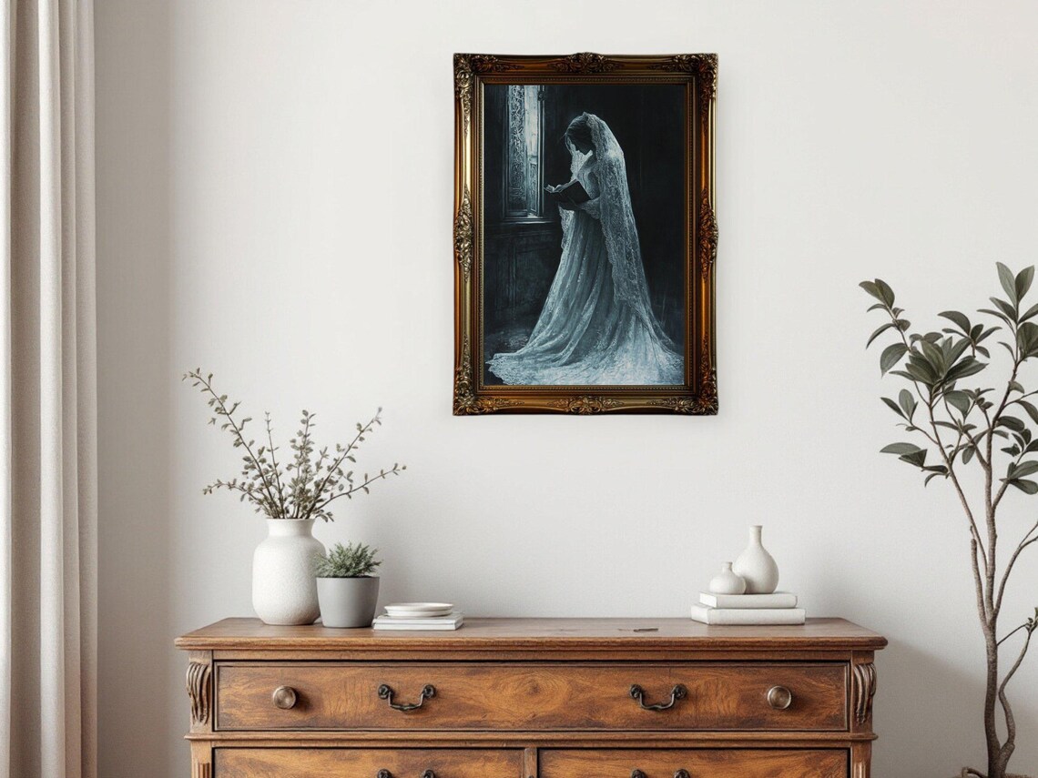 Gothic Lady Reading, Dark Academia Poster - Image 3